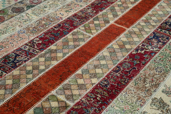 7x10 Multicolor Modern Patchwork Rug - 31010