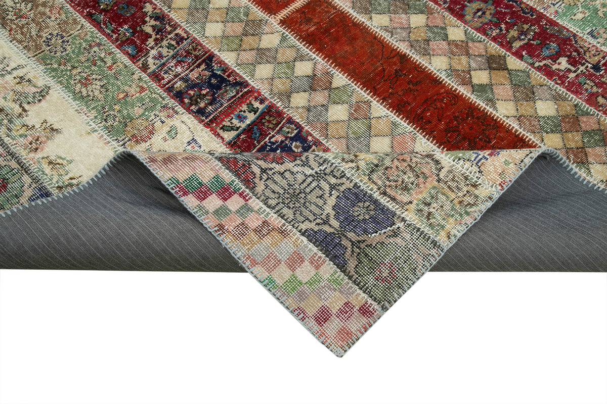 7x10 Multicolor Modern Patchwork Rug - 31010
