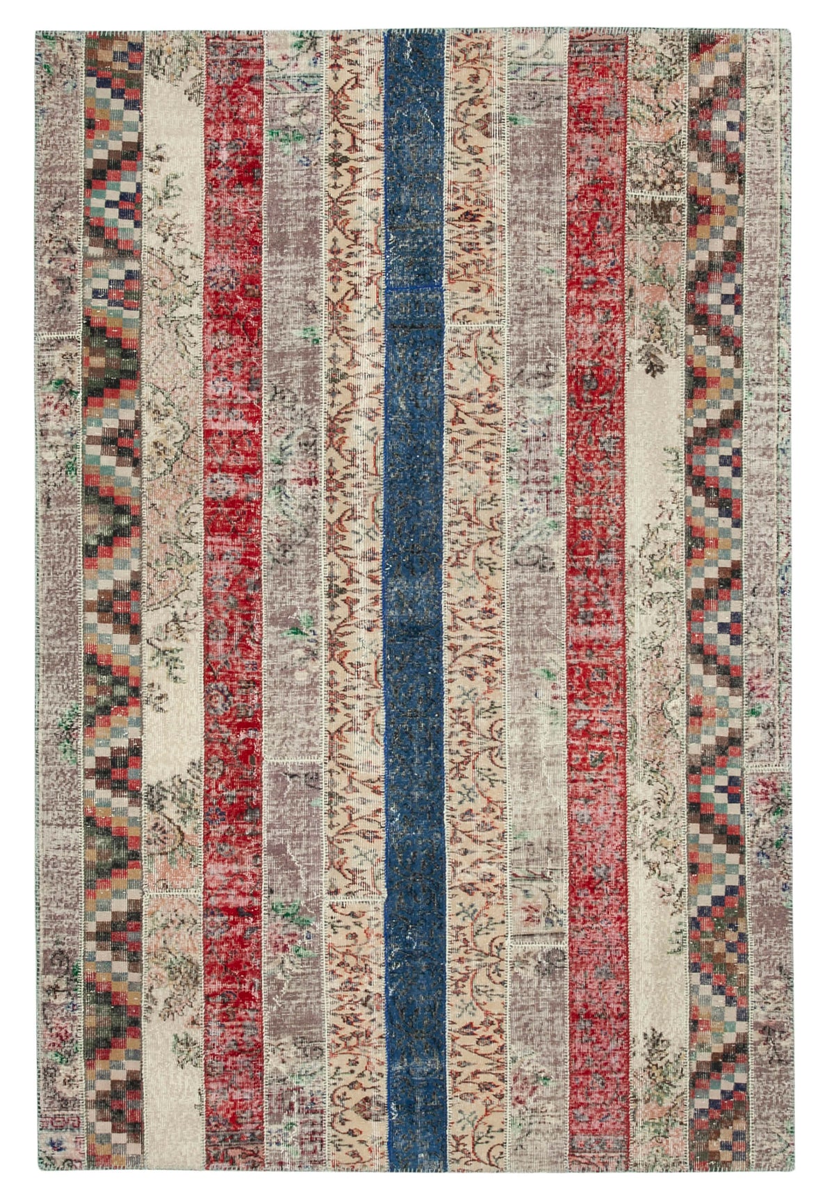 7x10 Multicolor Modern Patchwork Rug - 31014