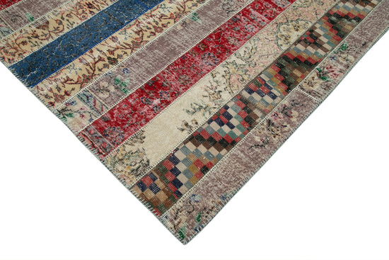 7x10 Multicolor Modern Patchwork Rug - 31014