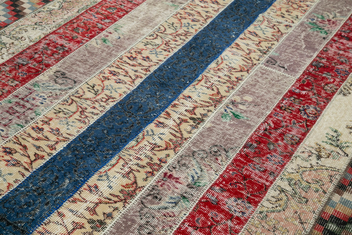 7x10 Multicolor Modern Patchwork Rug - 31014
