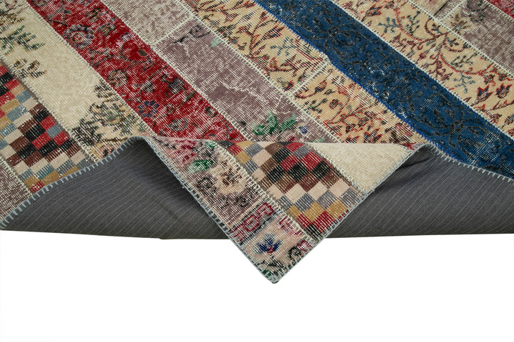 7x10 Multicolor Modern Patchwork Rug - 31014