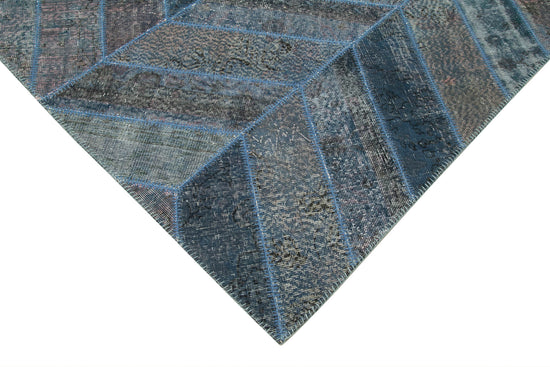 6x10 Blue Modern Patchwork Rug - 31017