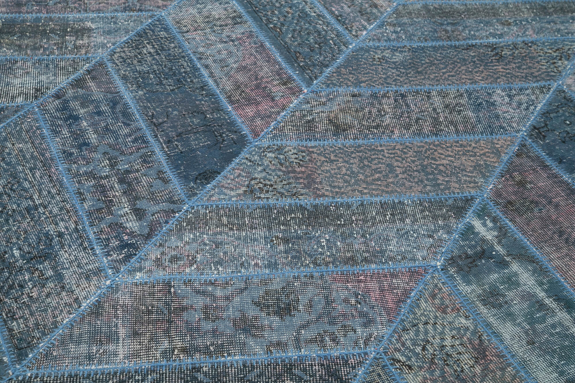 6x10 Blue Modern Patchwork Rug - 31017