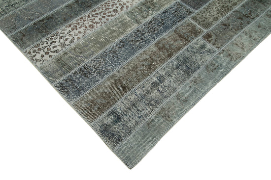 7x10 Grey Modern Patchwork Rug - 31021