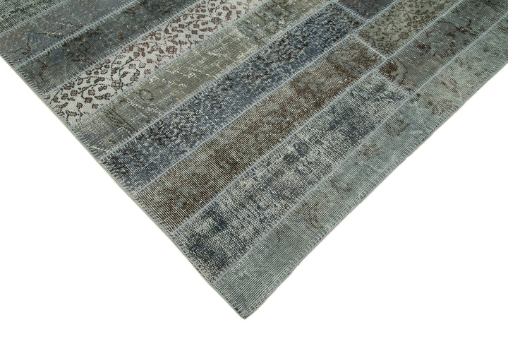 7x10 Grey Modern Patchwork Rug - 31021