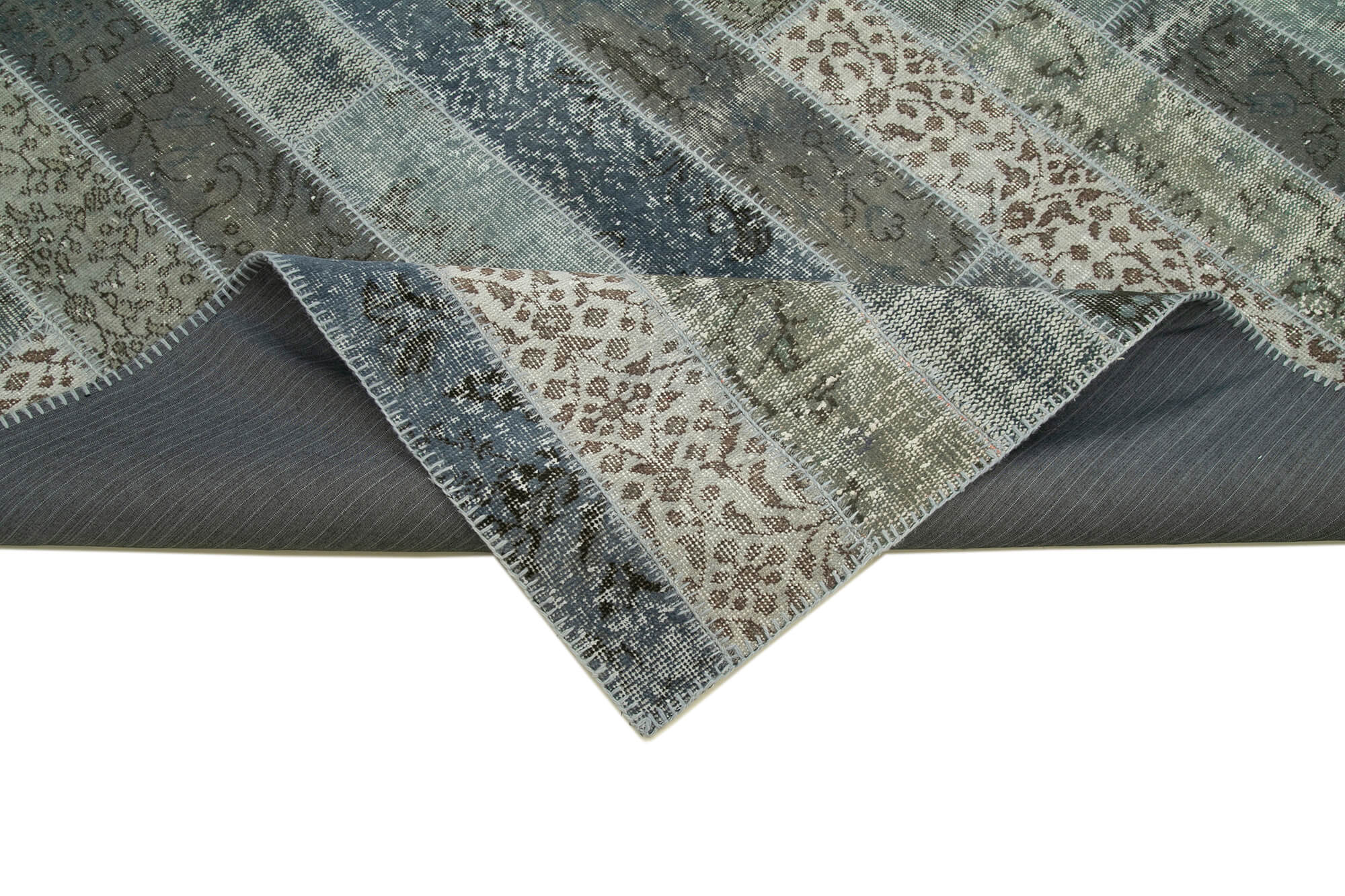 7x10 Grey Modern Patchwork Rug - 31021