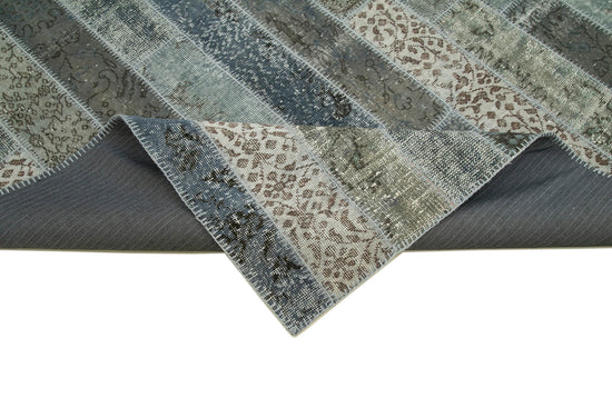 7x10 Grey Modern Patchwork Rug - 31021