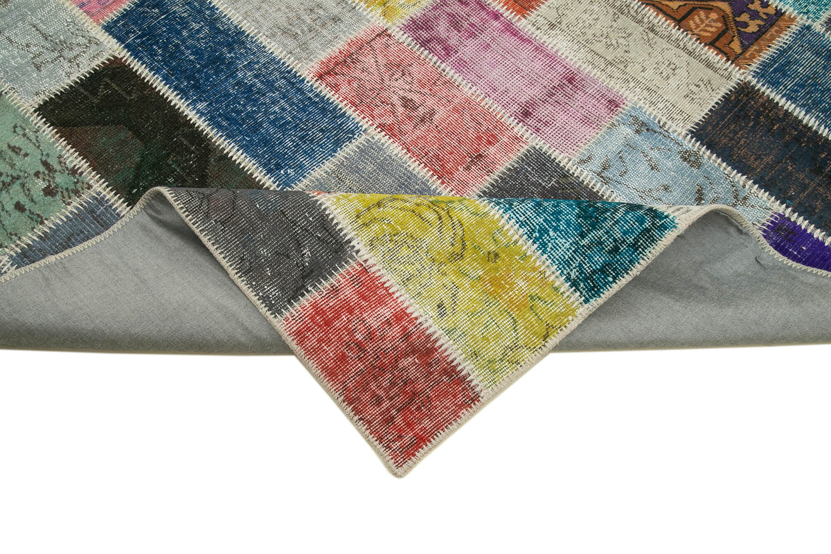 7x10 Multicolor Modern Patchwork Rug - 31022