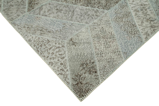 6x9 Grey Modern Patchwork Rug - 31023