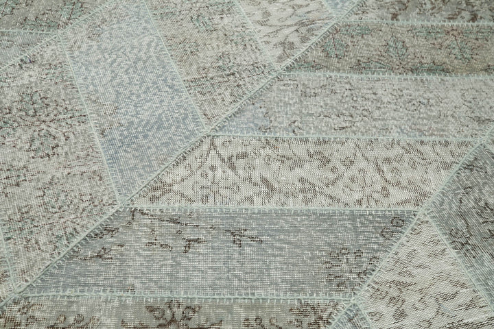 6x9 Grey Modern Patchwork Rug - 31023