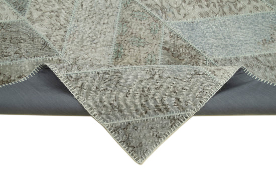 6x9 Grey Modern Patchwork Rug - 31023