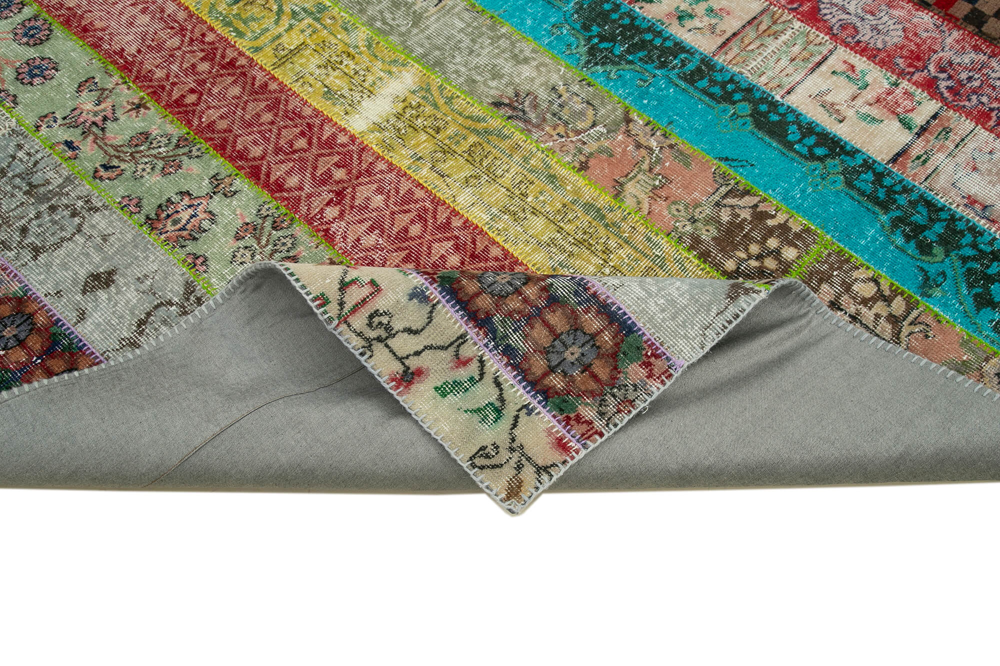 7x10 Multicolor Modern Patchwork Rug - 31025