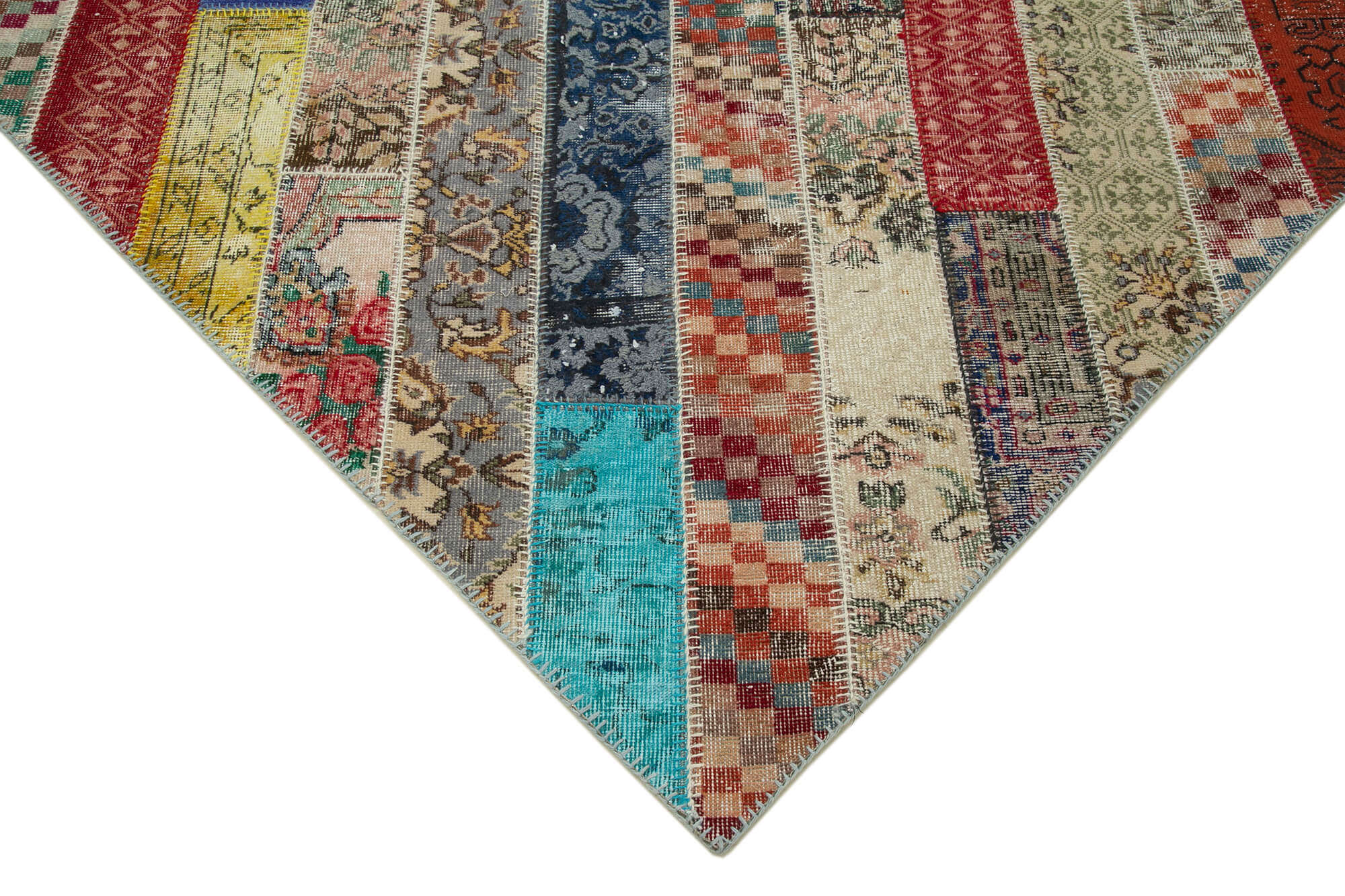 7x10 Multicolor Modern Patchwork Rug - 31026