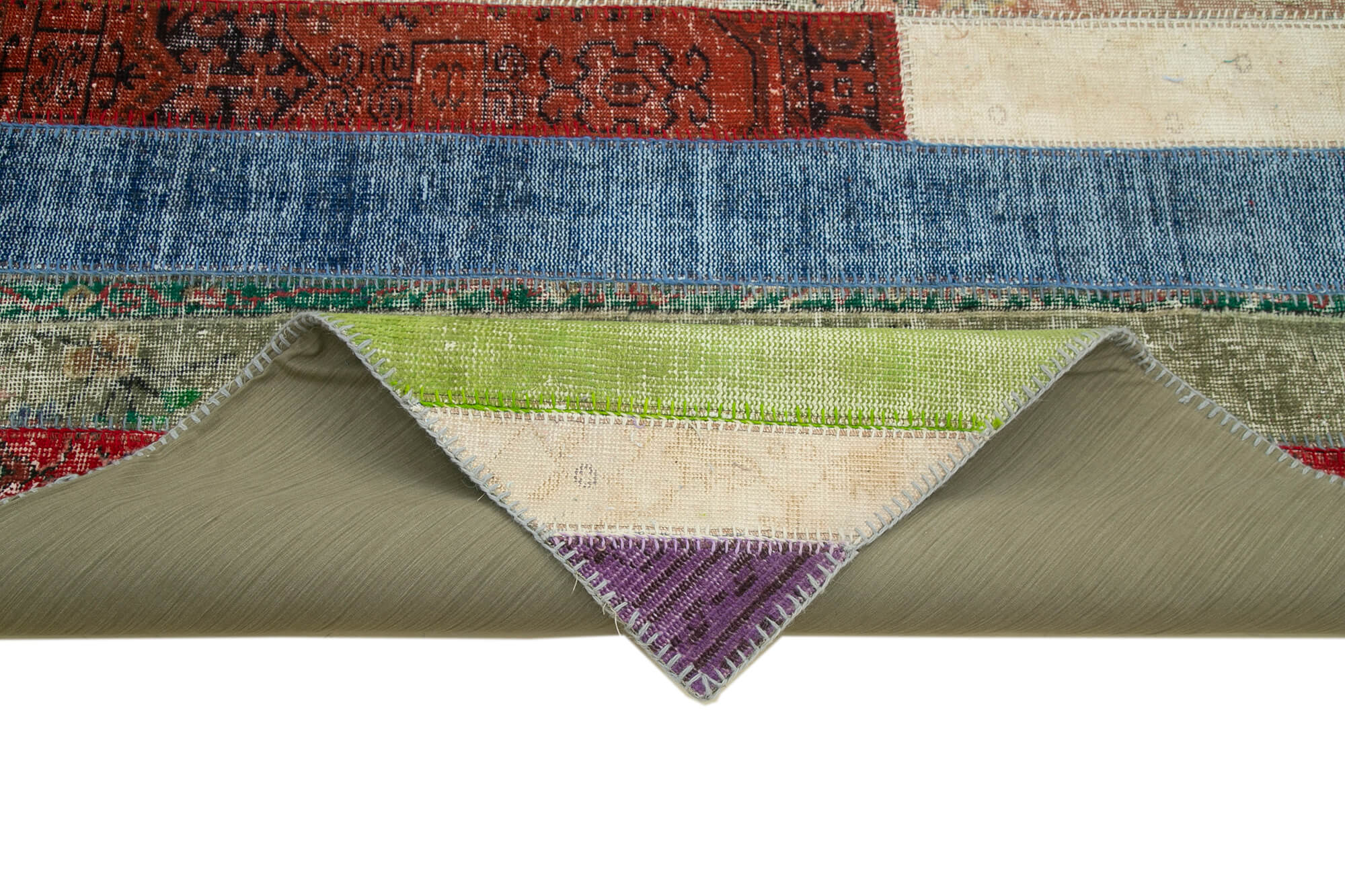 7x10 Multicolor Modern Patchwork Rug - 31026