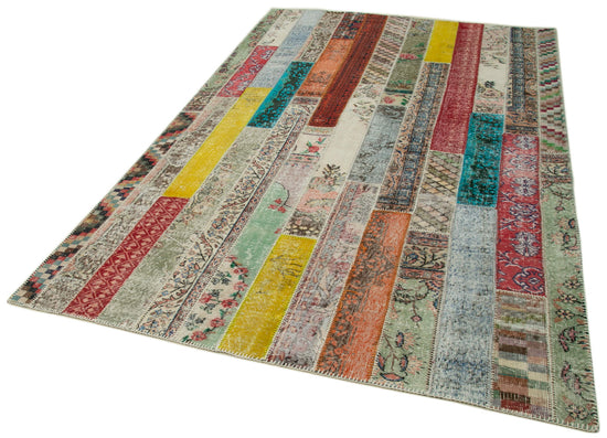7x10 Multicolor Modern Patchwork Rug - 31027