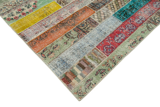 7x10 Multicolor Modern Patchwork Rug - 31027