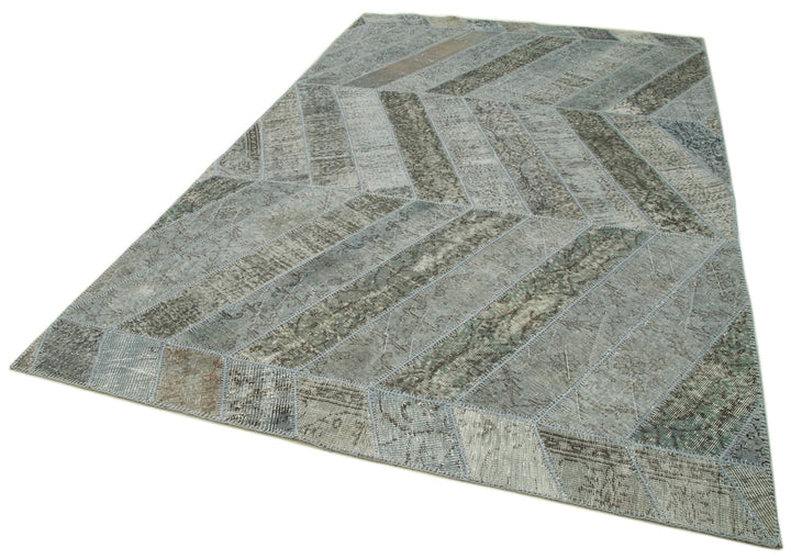 6x10 Grey Modern Patchwork Rug - 31030