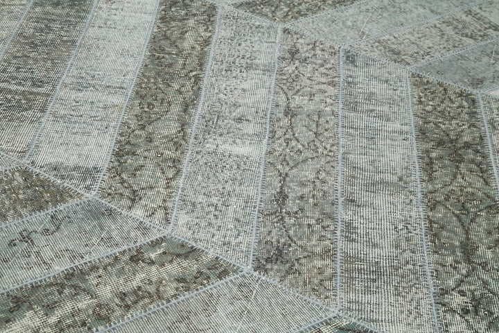 6x10 Grey Modern Patchwork Rug - 31030