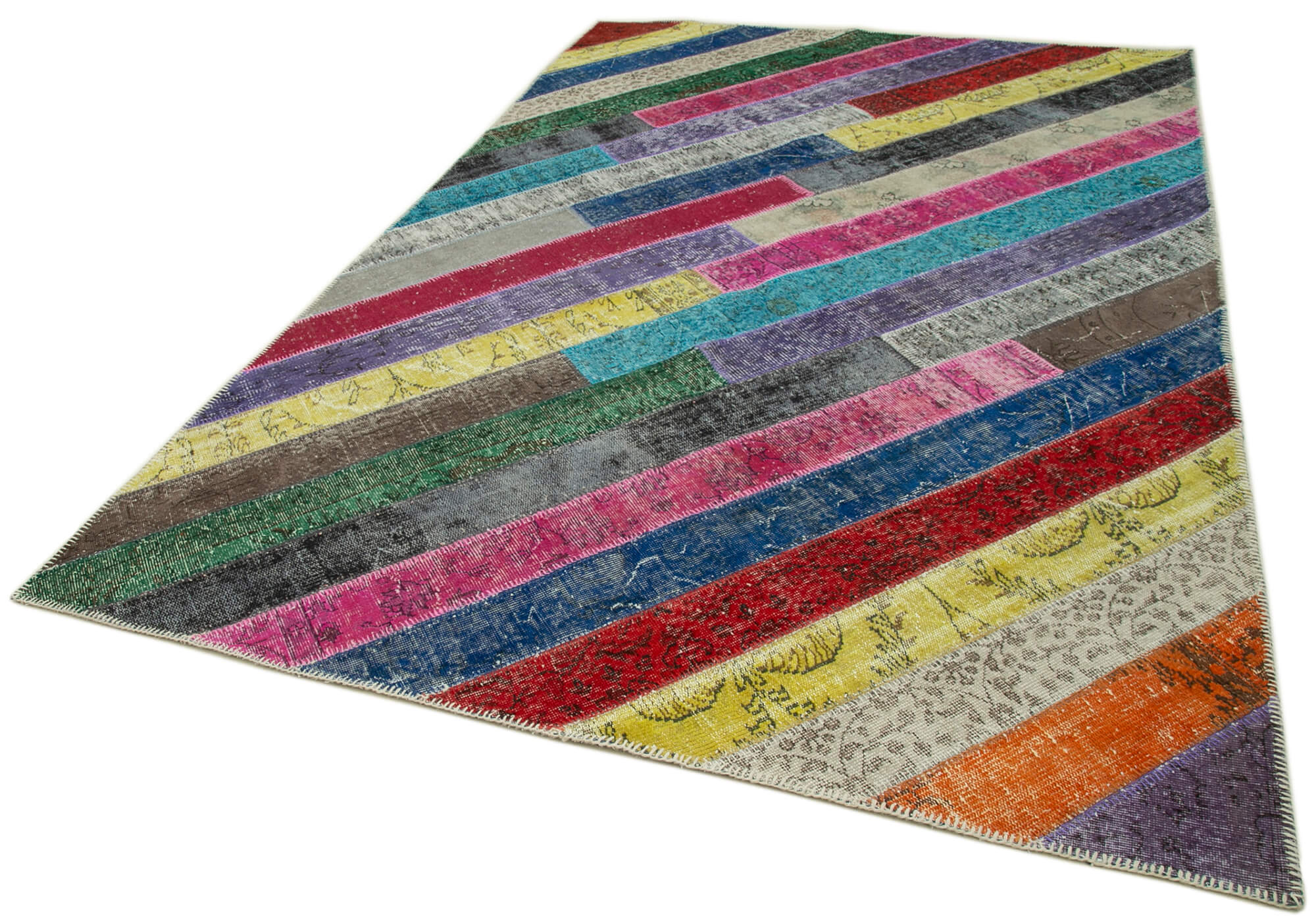 6x10 Multicolor Modern Patchwork Rug - 31031