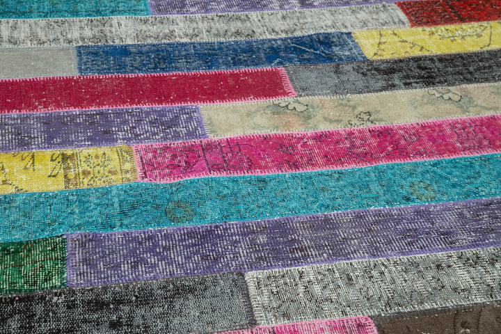 6x10 Multicolor Modern Patchwork Rug - 31031