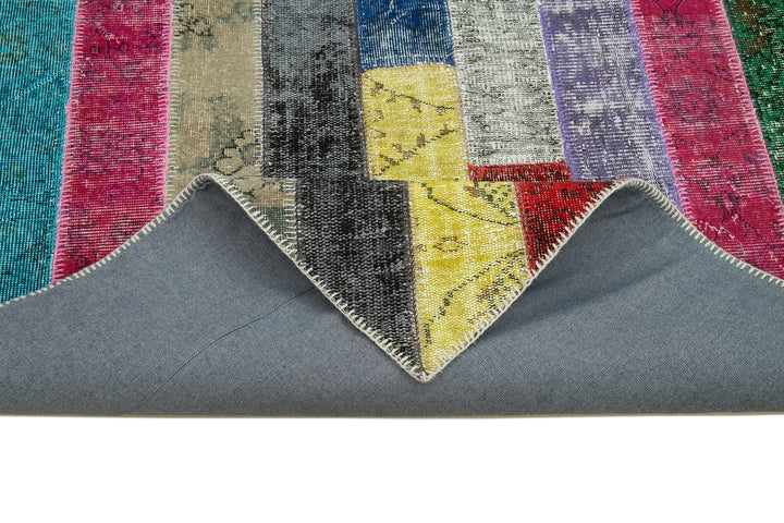 6x10 Multicolor Modern Patchwork Rug - 31031