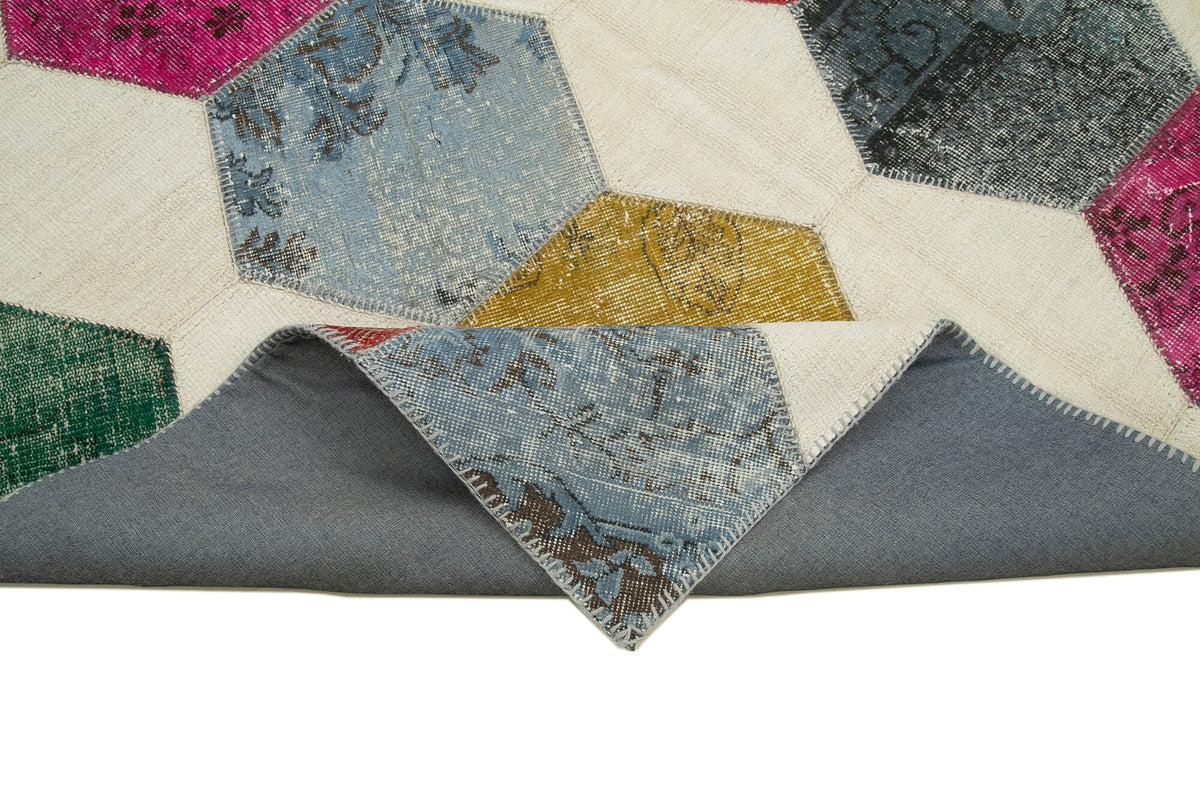 6x9 Multicolor Modern Patchwork Rug - 31033