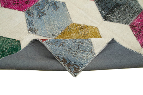 6x9 Multicolor Modern Patchwork Rug - 31033