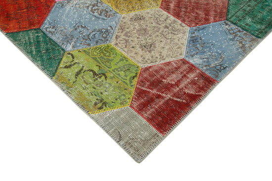 7x10 Multicolor Modern Patchwork Rug - 31034