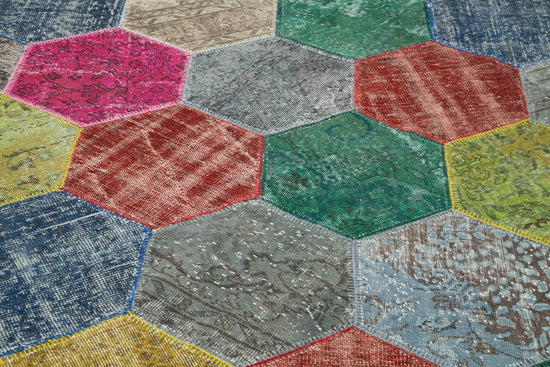 7x10 Multicolor Modern Patchwork Rug - 31034