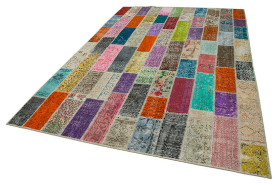 7x10 Multicolor Modern Patchwork Rug - 31036