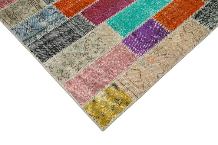 7x10 Multicolor Modern Patchwork Rug - 31036