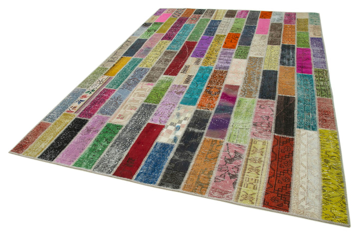 7x10 Multicolor Modern Patchwork Rug - 31038