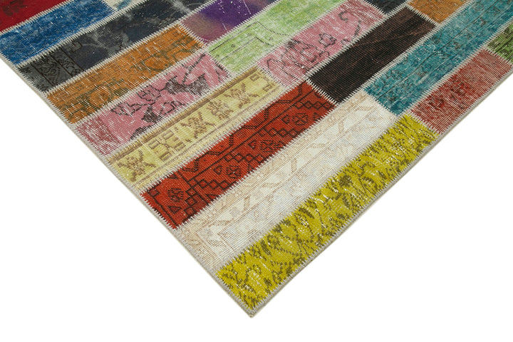7x10 Multicolor Modern Patchwork Rug - 31038