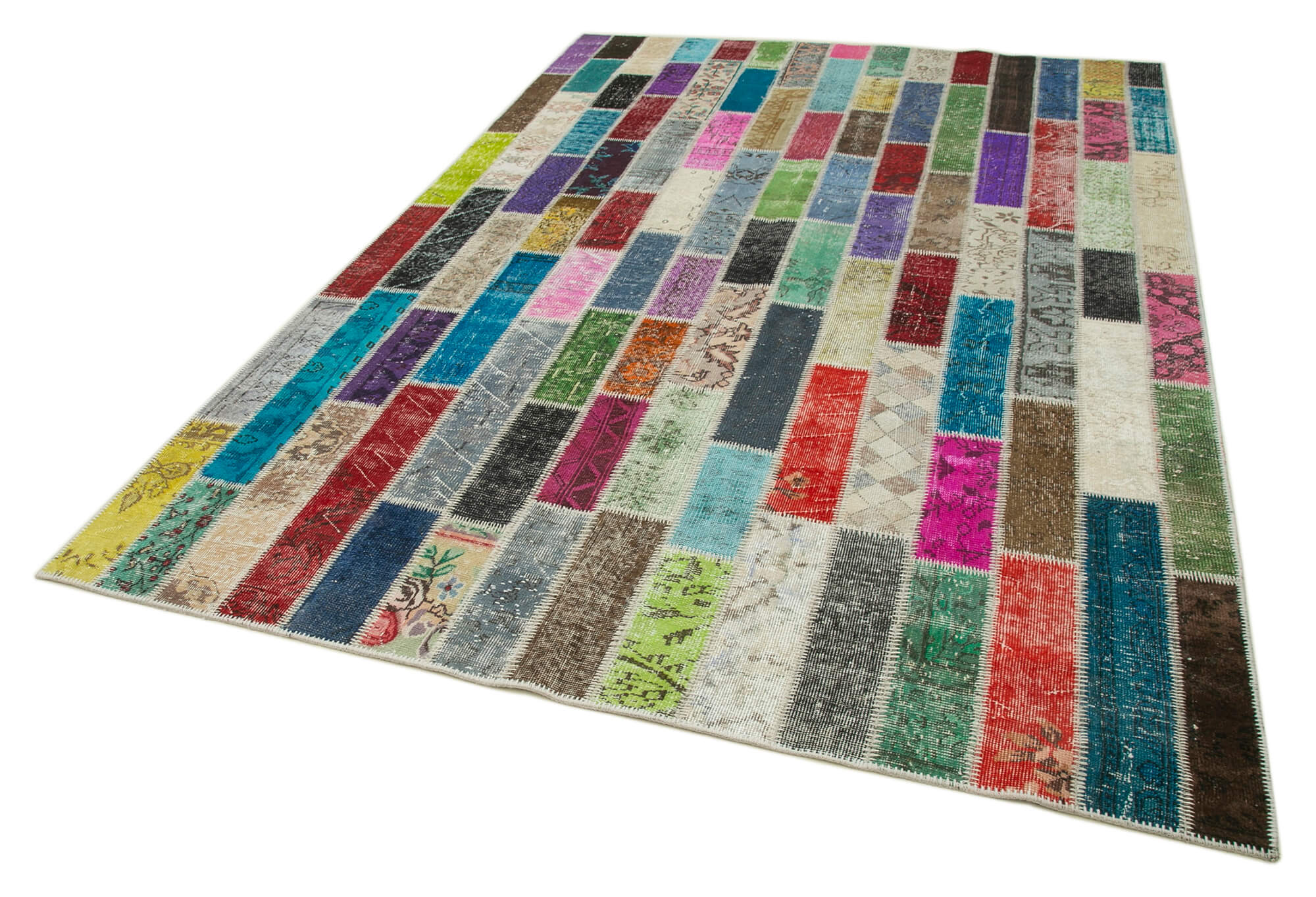7x10 Multicolor Modern Patchwork Rug - 31039