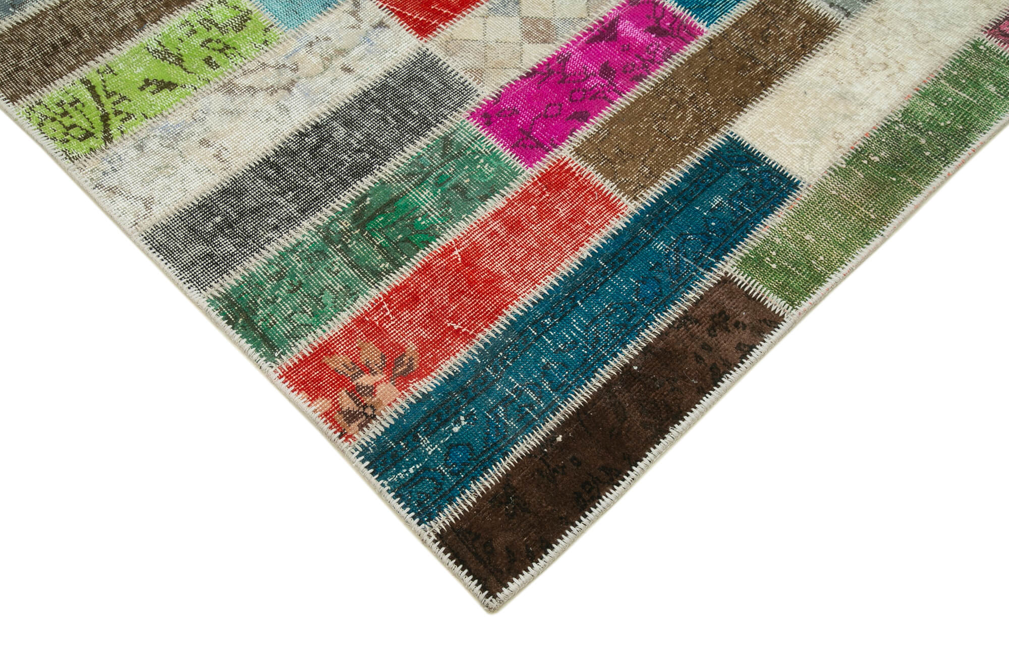 7x10 Multicolor Modern Patchwork Rug - 31039