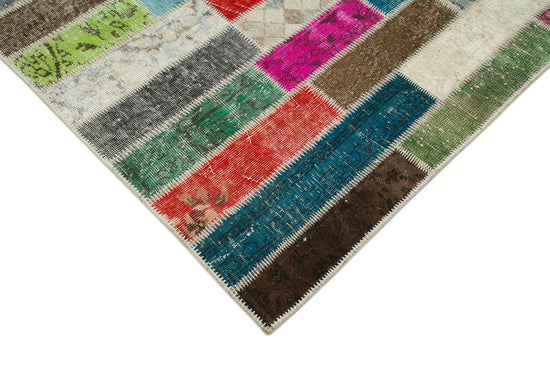 7x10 Multicolor Modern Patchwork Rug - 31039