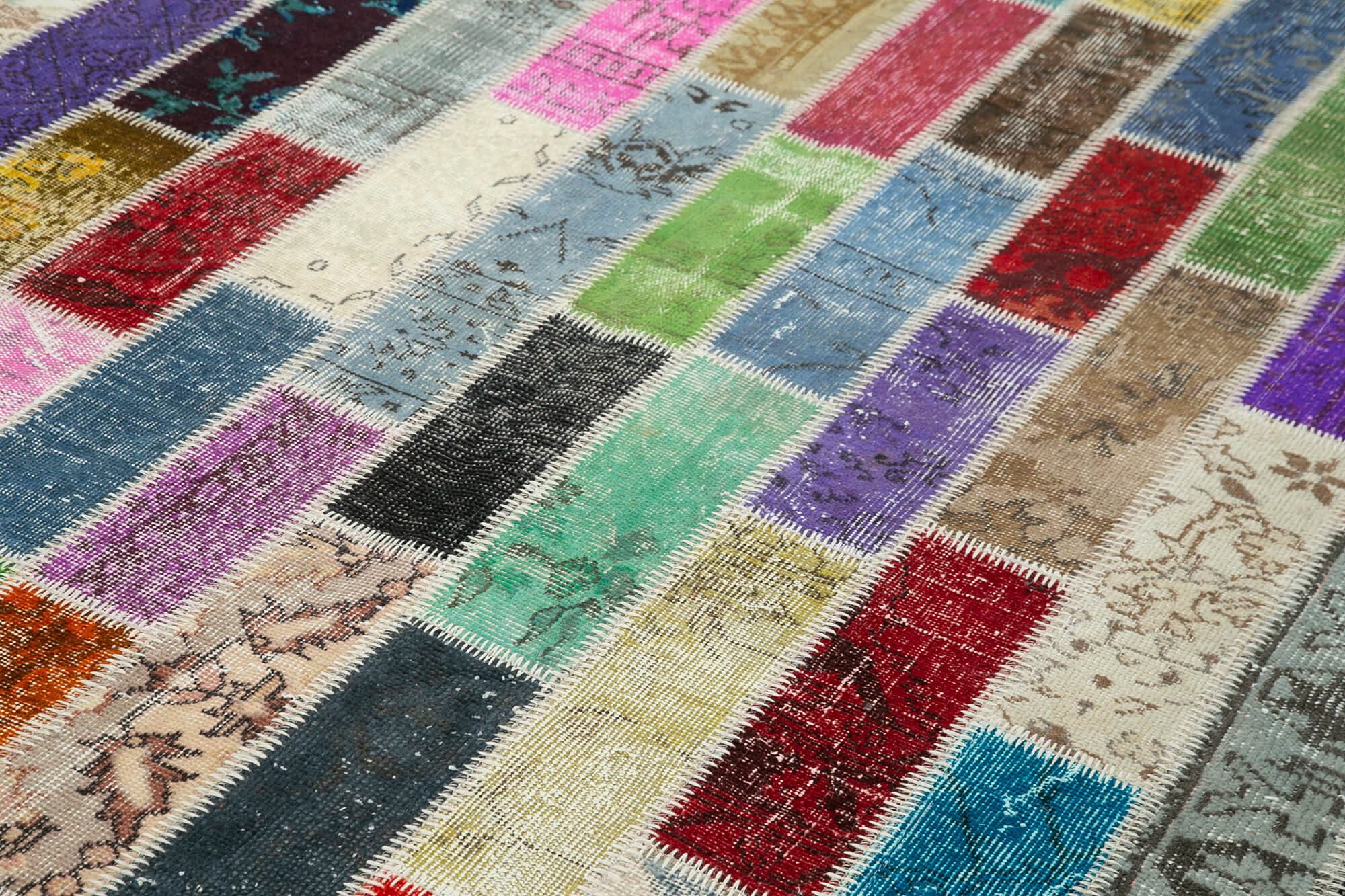7x10 Multicolor Modern Patchwork Rug - 31039