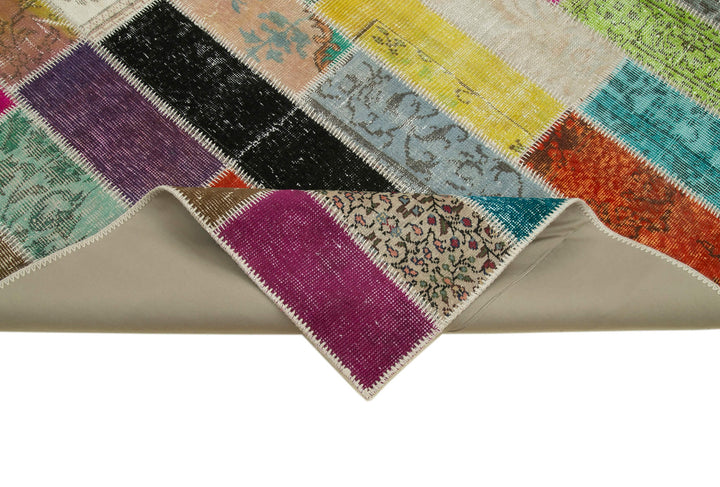 7x10 Multicolor Modern Patchwork Rug - 31040