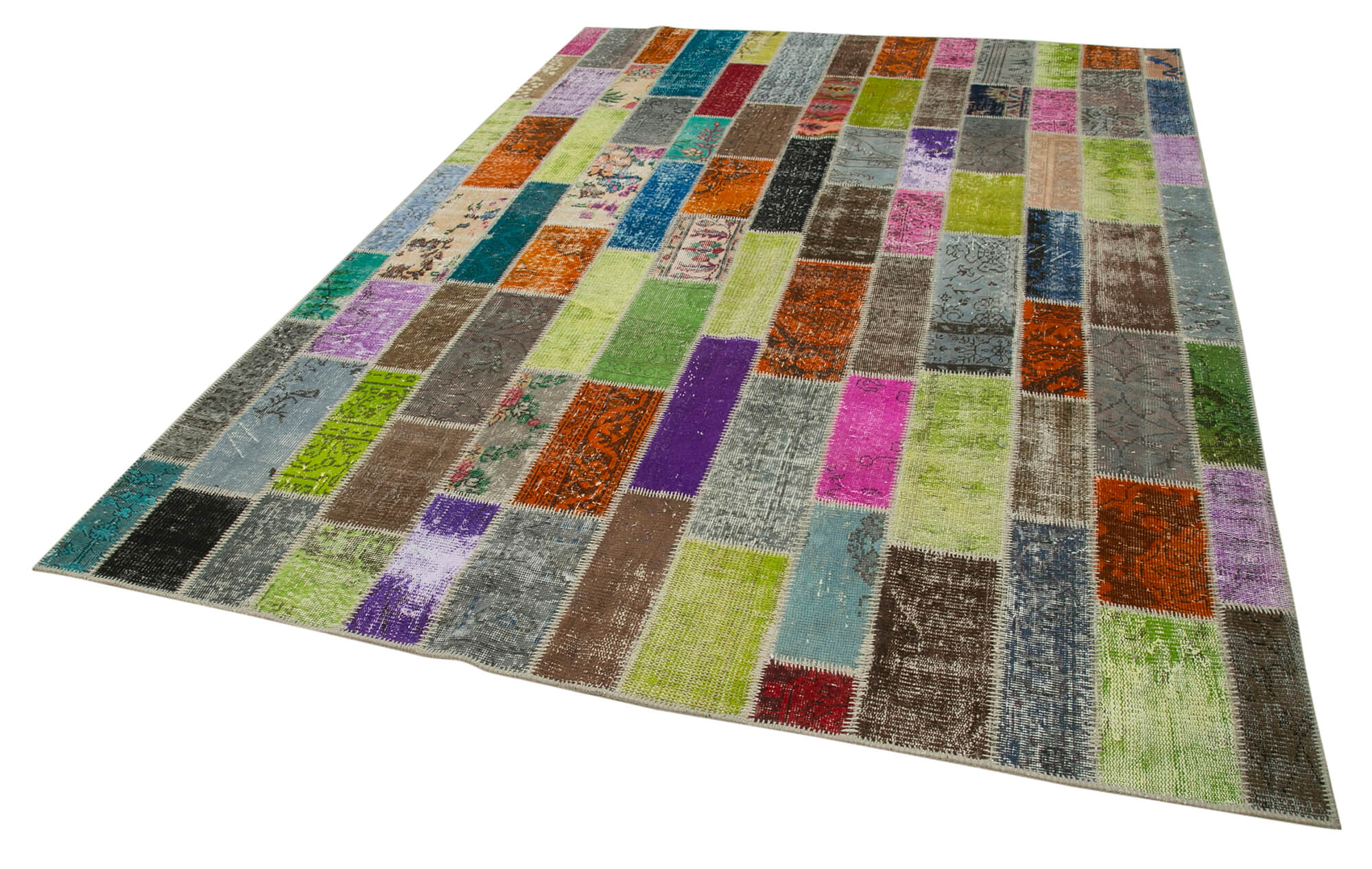 7x10 Multicolor Modern Patchwork Rug - 31041