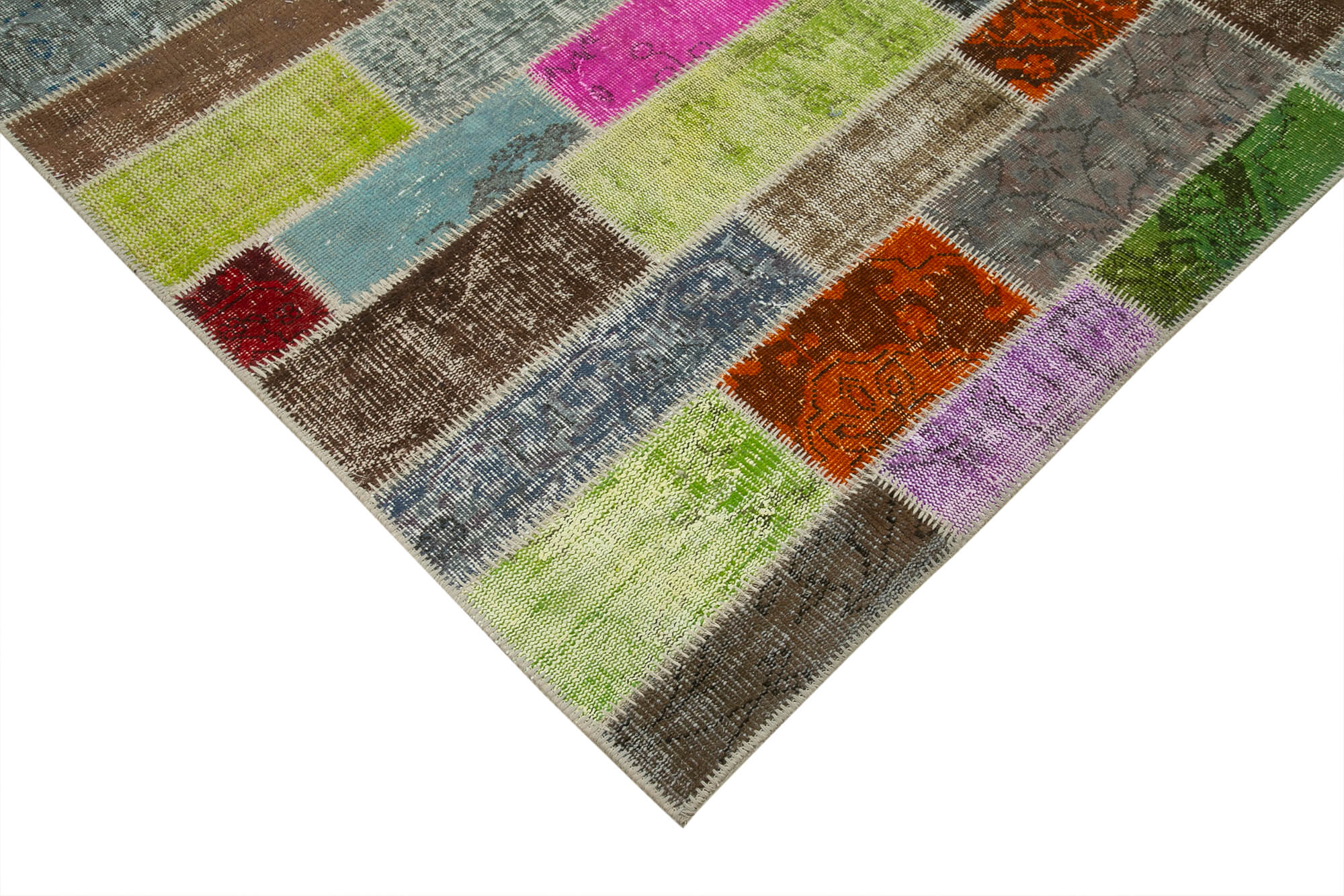 7x10 Multicolor Modern Patchwork Rug - 31041