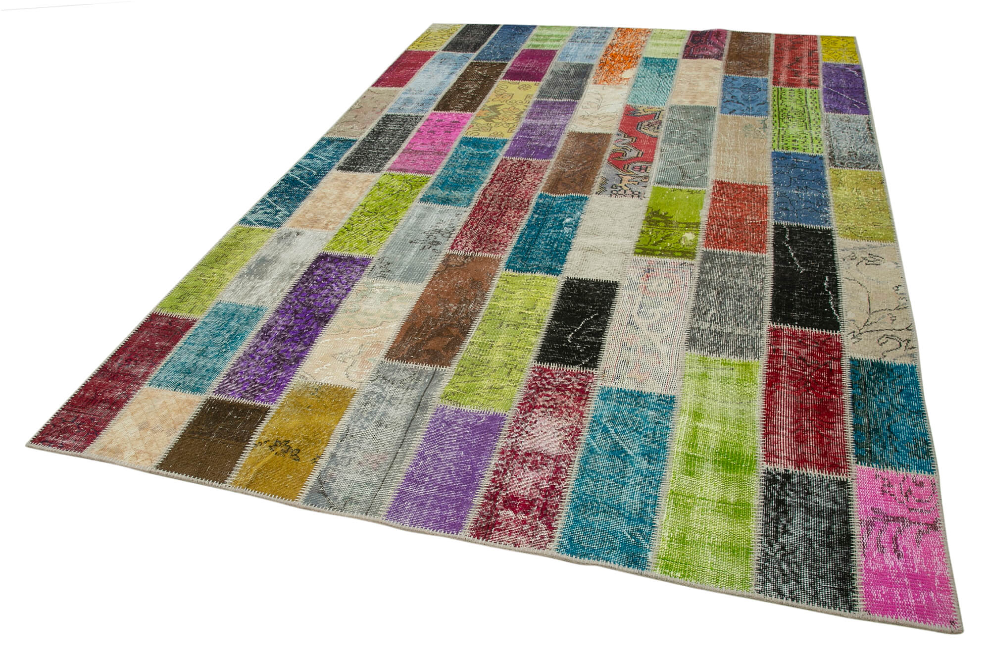 7x10 Multicolor Modern Patchwork Rug - 31042