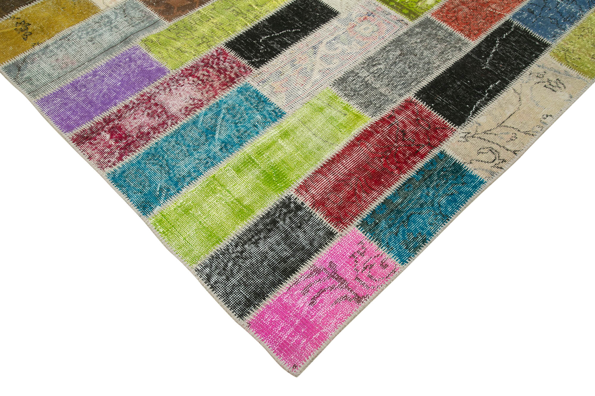 7x10 Multicolor Modern Patchwork Rug - 31042