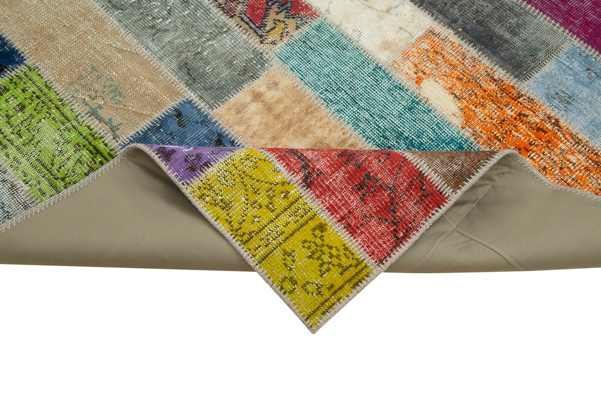 7x10 Multicolor Modern Patchwork Rug - 31042