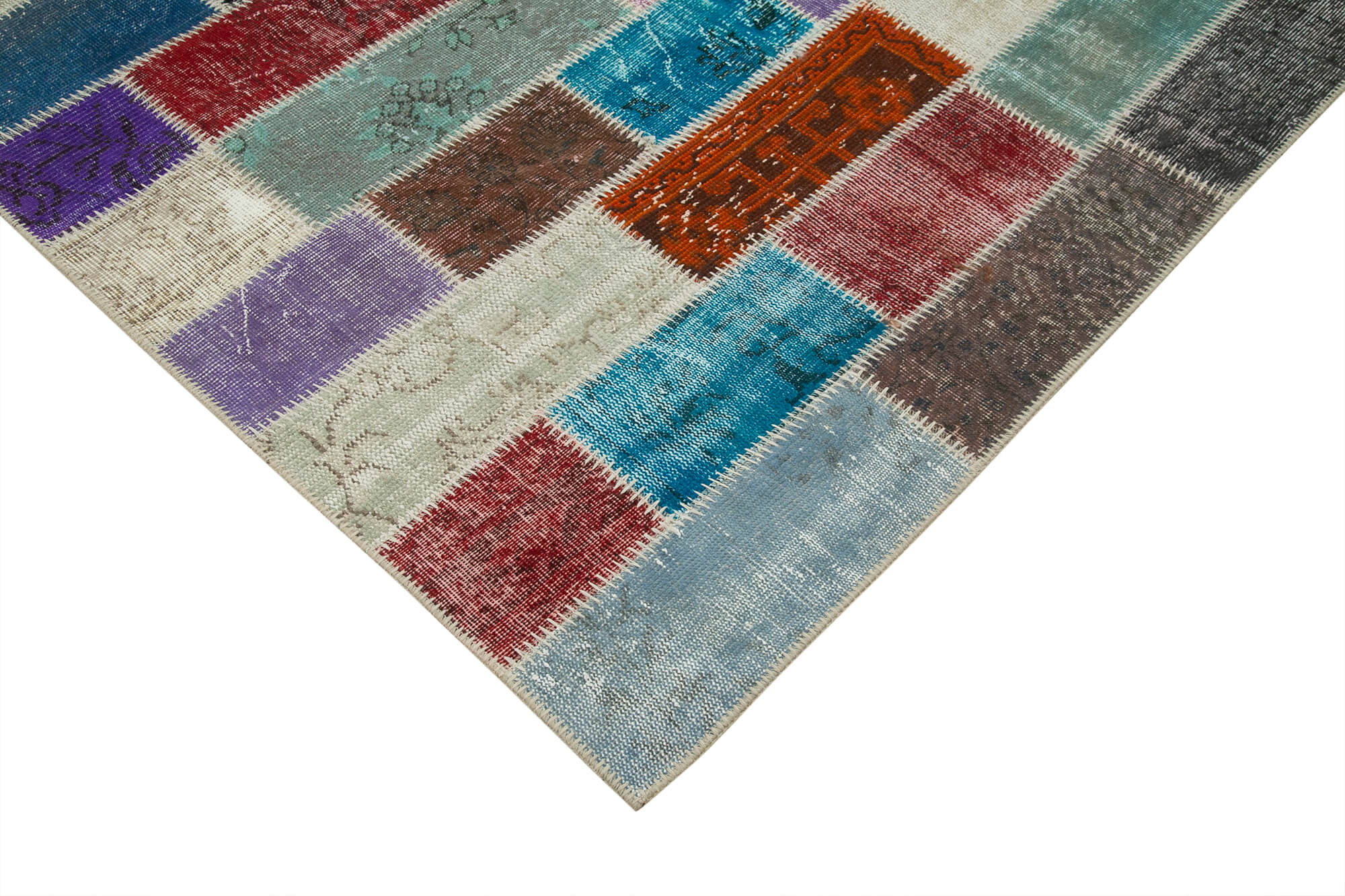 7x10 Multicolor Modern Patchwork Rug - 31043