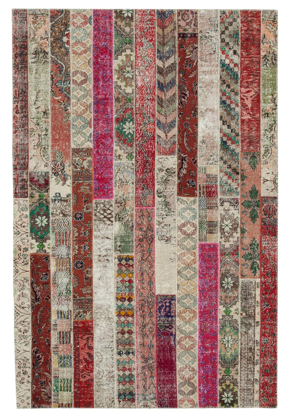 7x10 Multicolor Modern Patchwork Rug - 31044