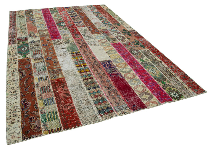7x10 Multicolor Modern Patchwork Rug - 31044