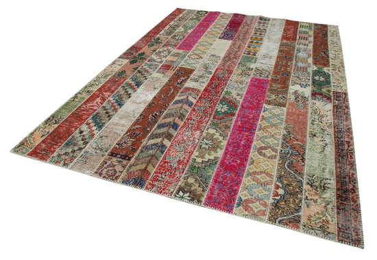 7x10 Multicolor Modern Patchwork Rug - 31044