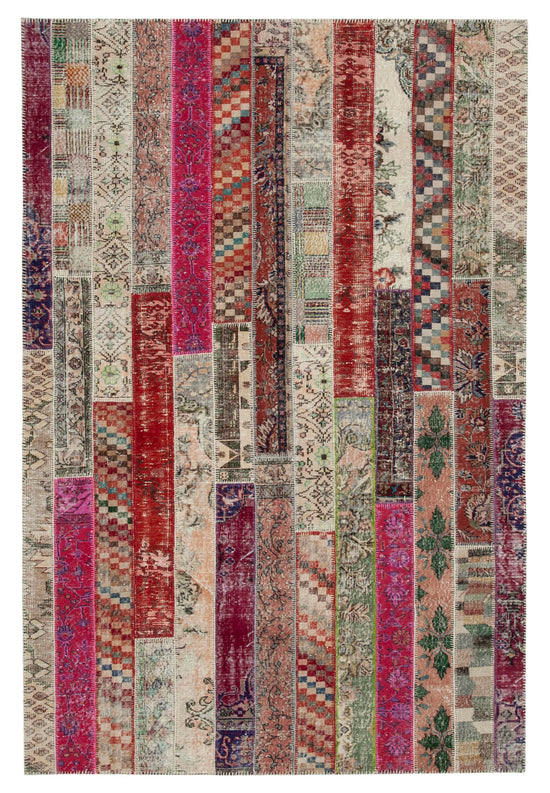 7x10 Multicolor Modern Patchwork Rug - 31047