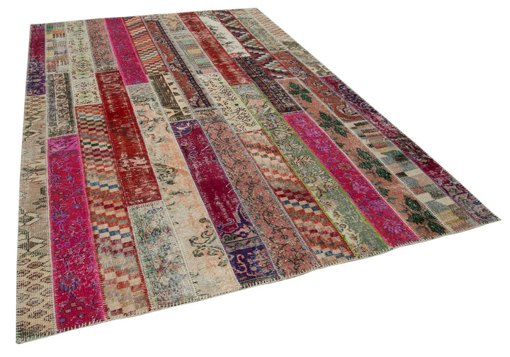 7x10 Multicolor Modern Patchwork Rug - 31047